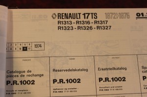  PR1002 Renault 17 TS R1313-R1316-R1317-R1323-R1326-R1327