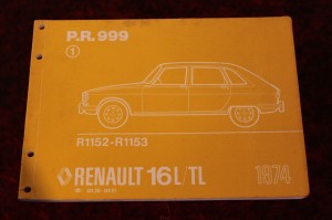  PR999 Renault 16 L/TL R1152-R1153