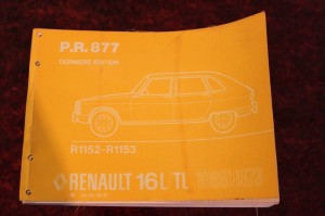  PR877 Renault 16 L/TL R1152-R1153 1968-1973
