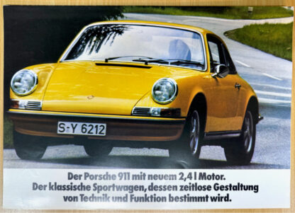 Porsche 911 2.4 liter - brochure from 1971 - german